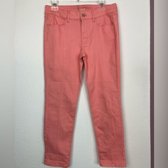White House Black Market NWOT Ankle Coral Pink Jeans - Picture 2 of 13